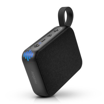 Niceboy Atom 4 - LED Bežični zvučnik s mikrofonom 6W/1000 mAh IP67 crna