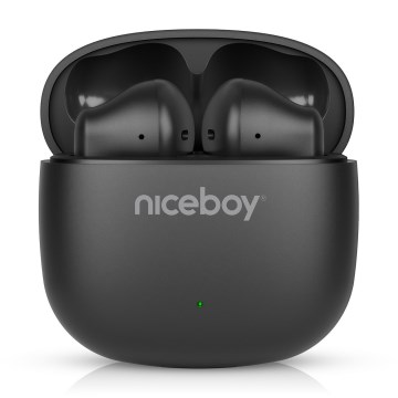 Niceboy Beans 4 POP - Bežične slušalice 200 mAh + 2x 30 mAh IPX4 crna