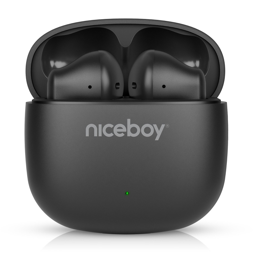 Niceboy Beans 4 POP - Bežične slušalice 200 mAh + 2x 30 mAh IPX4 crna