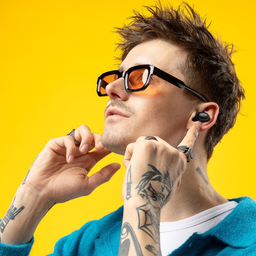Niceboy HIVE Podsie 4 - Bežične slušalice IP54 crna