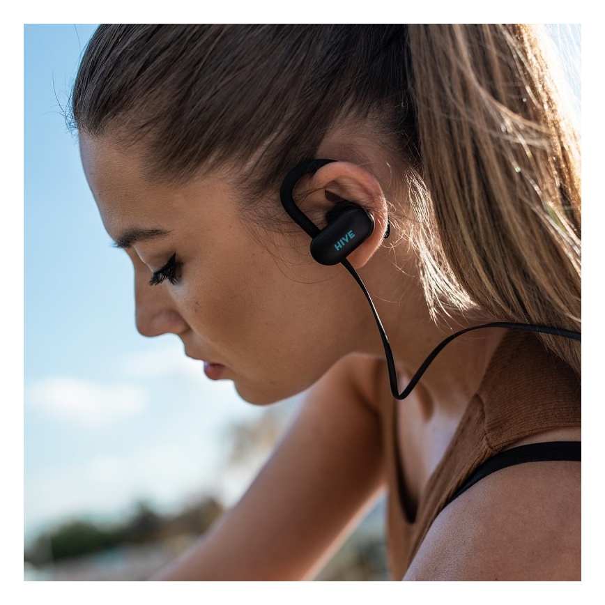 Niceboy HIVE sport 2 - Sportske slušalice s mikrofonom IPX5 crna