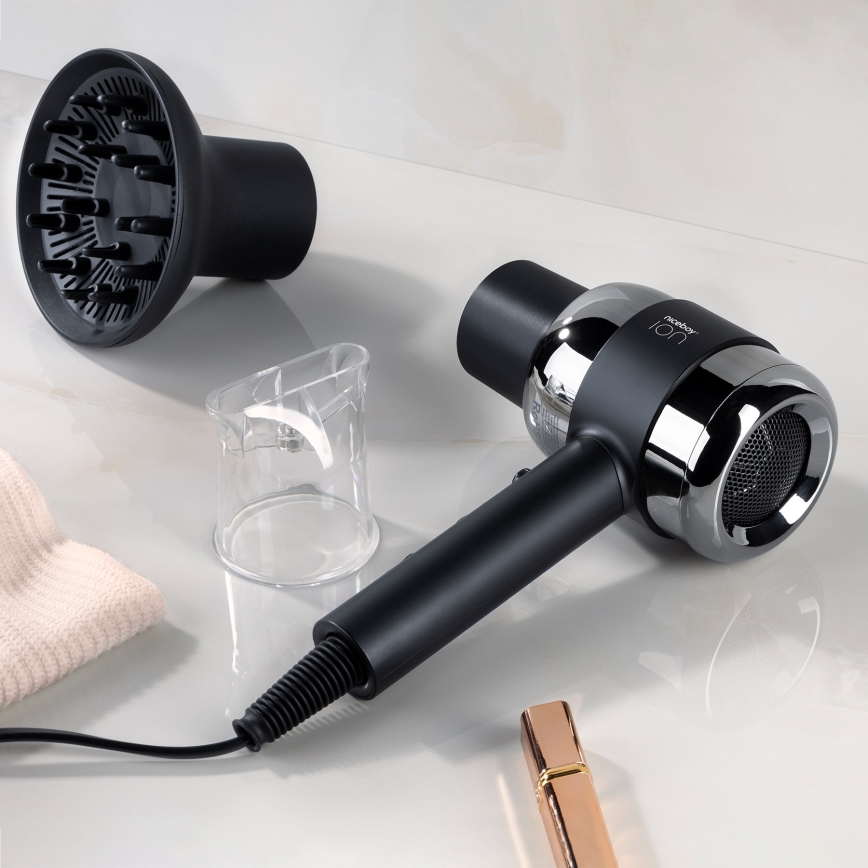 Niceboy ION AirSonic PRO - Sušilo za kosu 2200W/230V crna