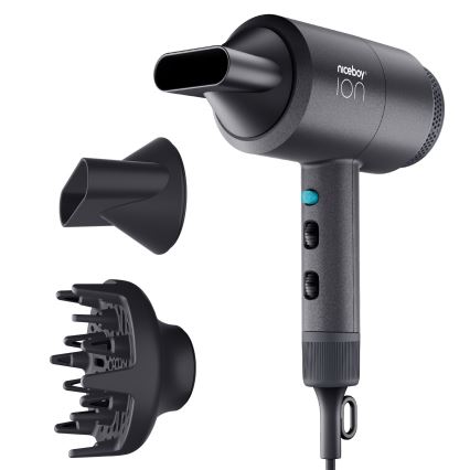 Niceboy ION AirSonic STAR - Sušilo za kosu 2100W/230V crne boje