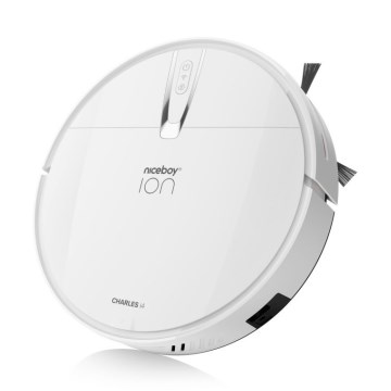 Niceboy ION Charles i4 - Pametni robotski usisivač 2u1 4400 mAh Wi-Fi bijela + daljinski upravljač