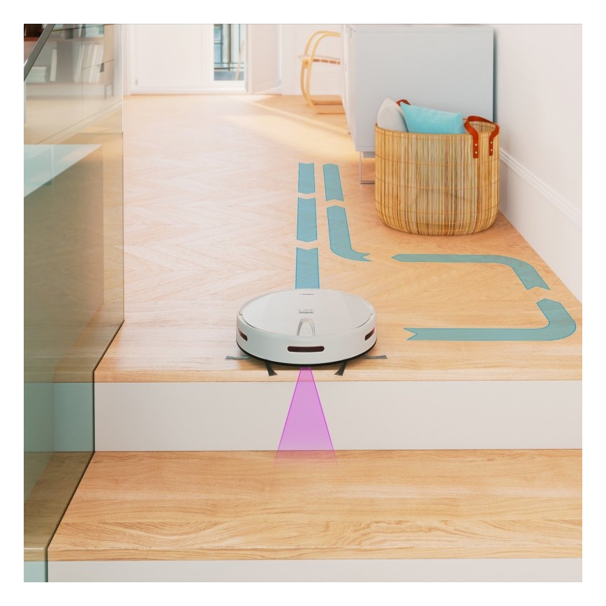 Niceboy ION Charles i4 - Pametni robotski usisivač 2u1 4400 mAh Wi-Fi bijela + daljinski upravljač