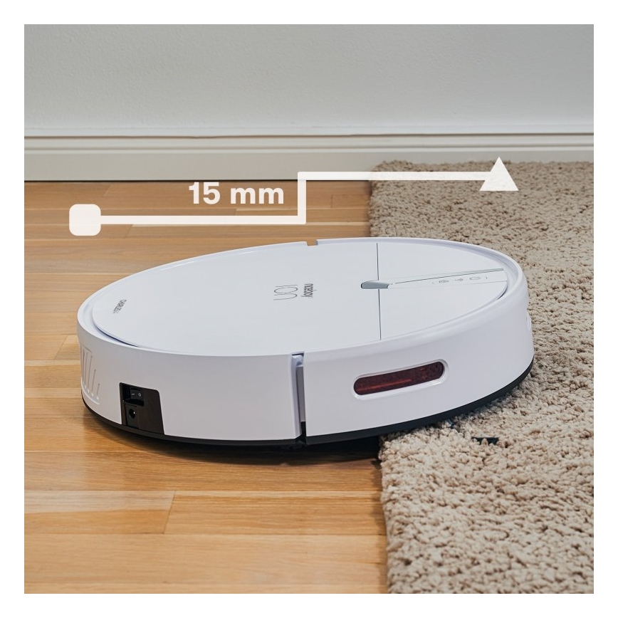 Niceboy ION Charles i4 - Pametni robotski usisivač 2u1 4400 mAh Wi-Fi bijela + daljinski upravljač