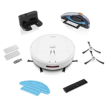 Niceboy ION Charles i4 - Pametni robotski usisivač 2u1 4400 mAh Wi-Fi bijela + daljinski upravljač