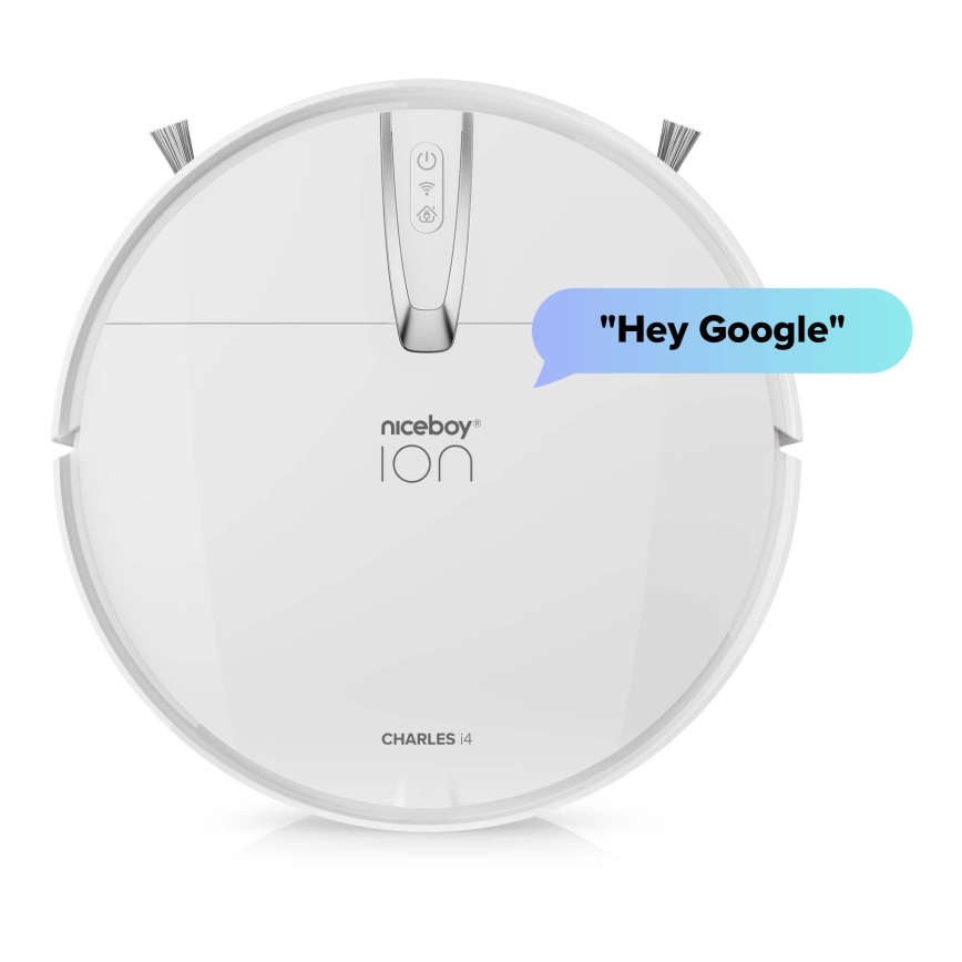 Niceboy ION Charles i4 - Pametni robotski usisivač 2u1 4400 mAh Wi-Fi bijela + daljinski upravljač