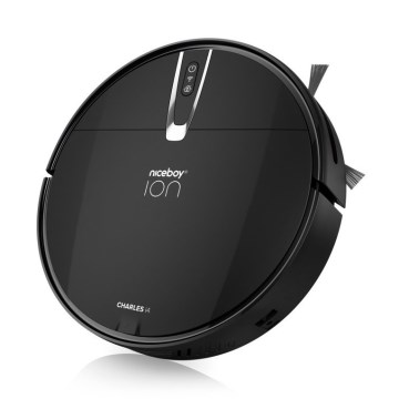Niceboy ION Charles i4 - Pametni robotski usisivač 2u1 4400 mAh Wi-Fi crna + daljinski upravljač