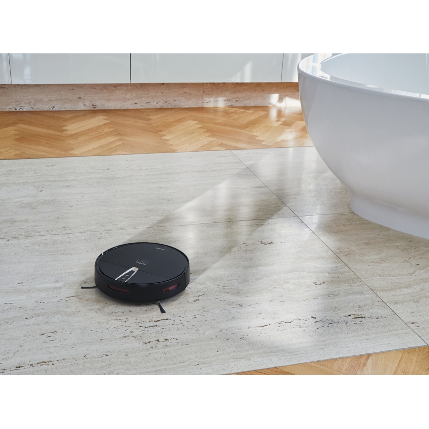 Niceboy ION Charles i4 - Pametni robotski usisivač 2u1 4400 mAh Wi-Fi crna + daljinski upravljač