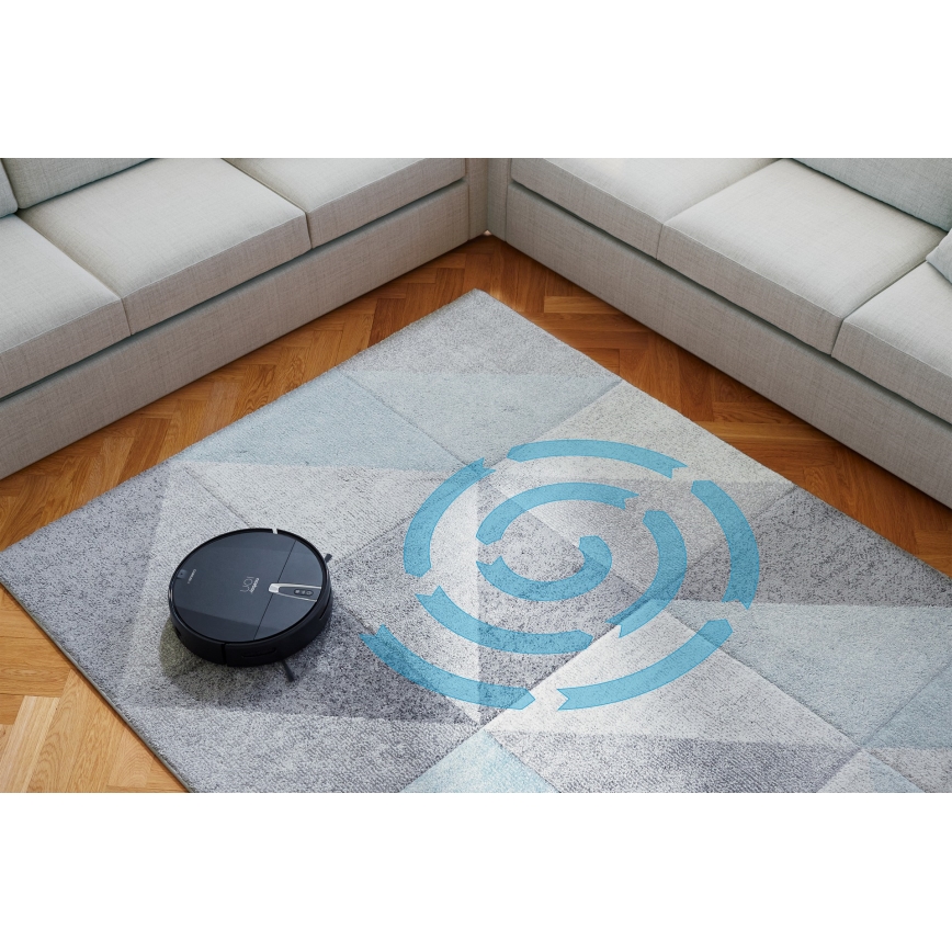Niceboy ION Charles i4 - Pametni robotski usisivač 2u1 4400 mAh Wi-Fi crna + daljinski upravljač
