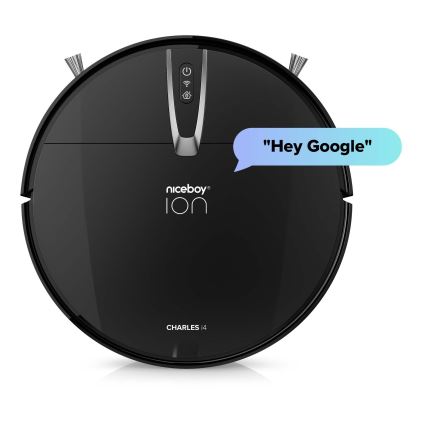 Niceboy ION Charles i4 - Pametni robotski usisivač 2u1 4400 mAh Wi-Fi crna + daljinski upravljač