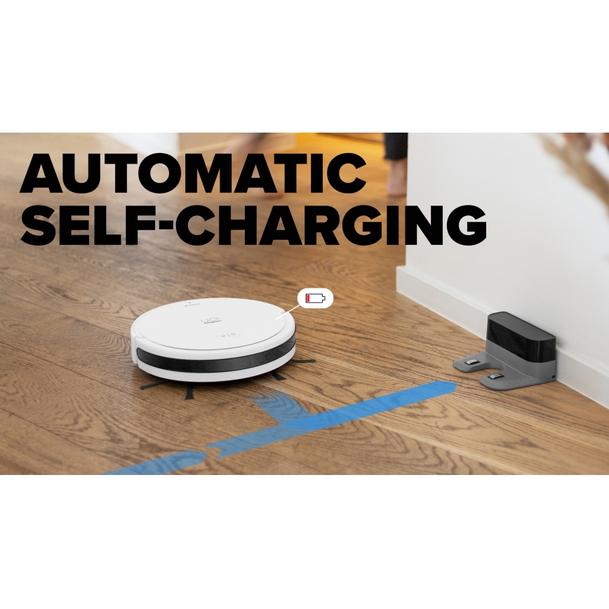 Niceboy ION Charles i6 - Pametni robotski usisivač 2u1 2600 mAh Wi-Fi bijela