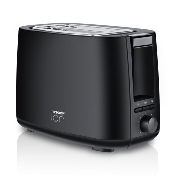 Niceboy ION Cruncher C1 - Toster s dva otvora i rešetkom za podgrijavanje 750W/230V crna