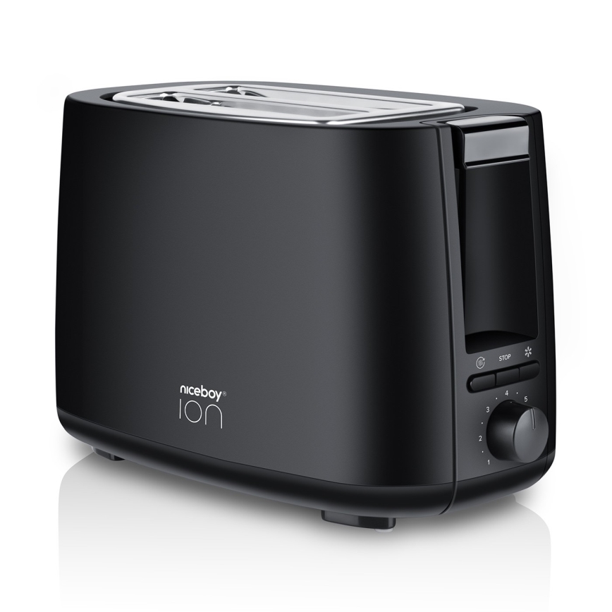 Niceboy ION Cruncher C1 - Toster s dva otvora i rešetkom za podgrijavanje 750W/230V crna
