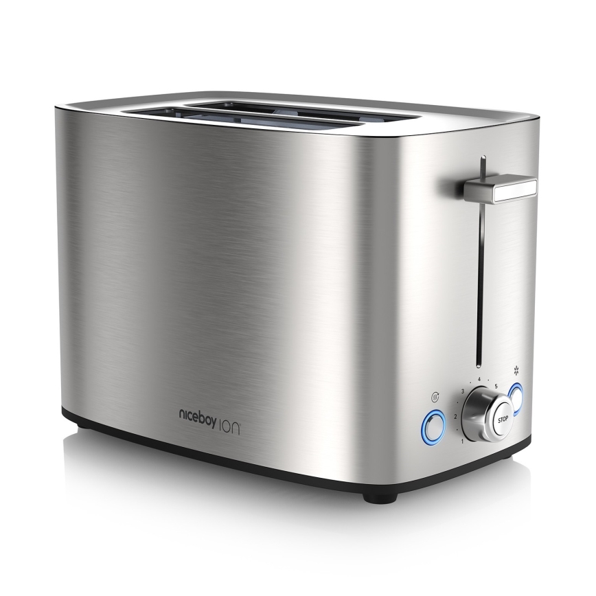 Niceboy ION Cruncher C4 - Toster s dva otvora i funkcijom podgrijavanja 850W/230V nehrđajući čelik