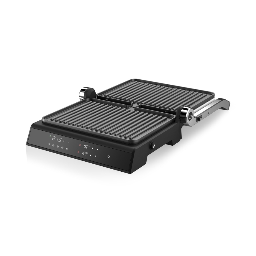 Niceboy ION Grillmaster - Kontaktni roštilj 2000W/230V crna/mat krom