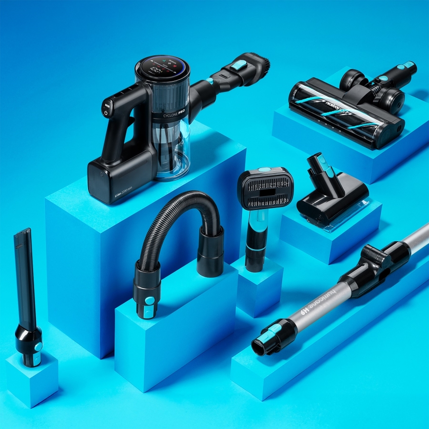 Niceboy ION Hurricane H9 - Fleksibilni bežični štapni usisavač 2u1 400W/2200 mAh crna