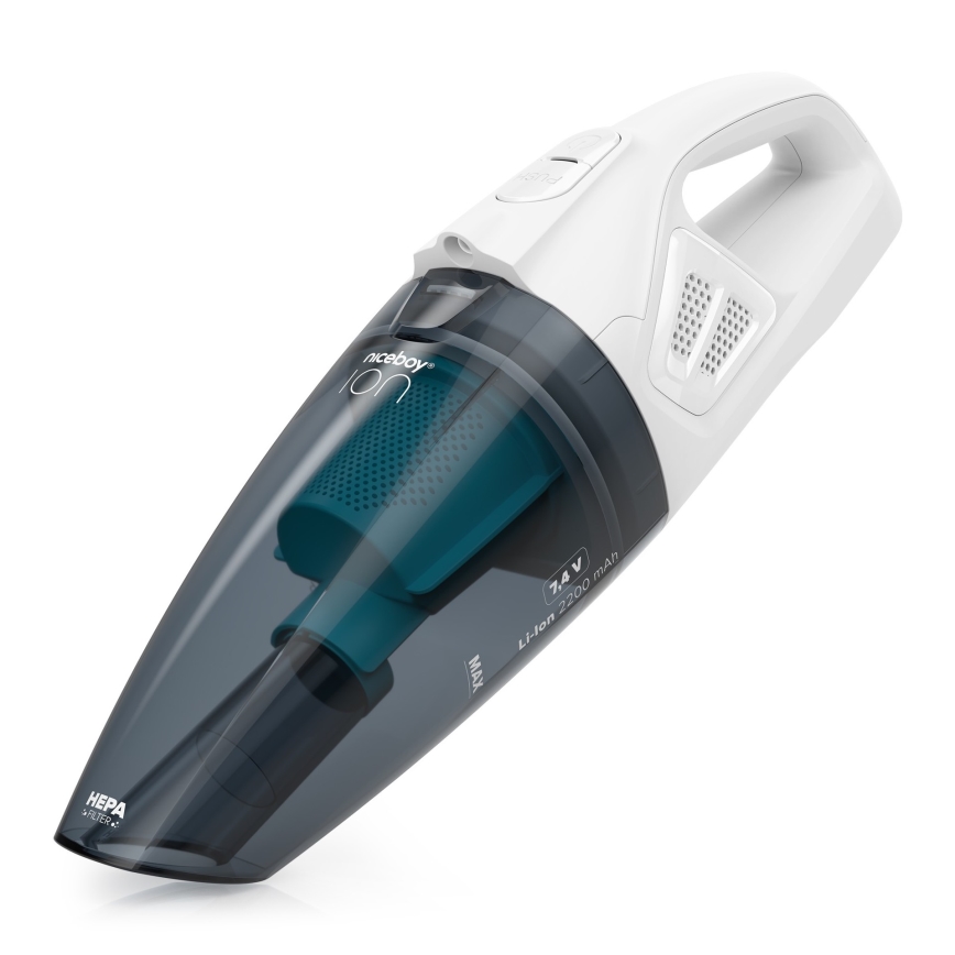 Niceboy ION Hurricane R1 - Punjivi ručni usisivač 50W/2200 mAh bijela/plava
