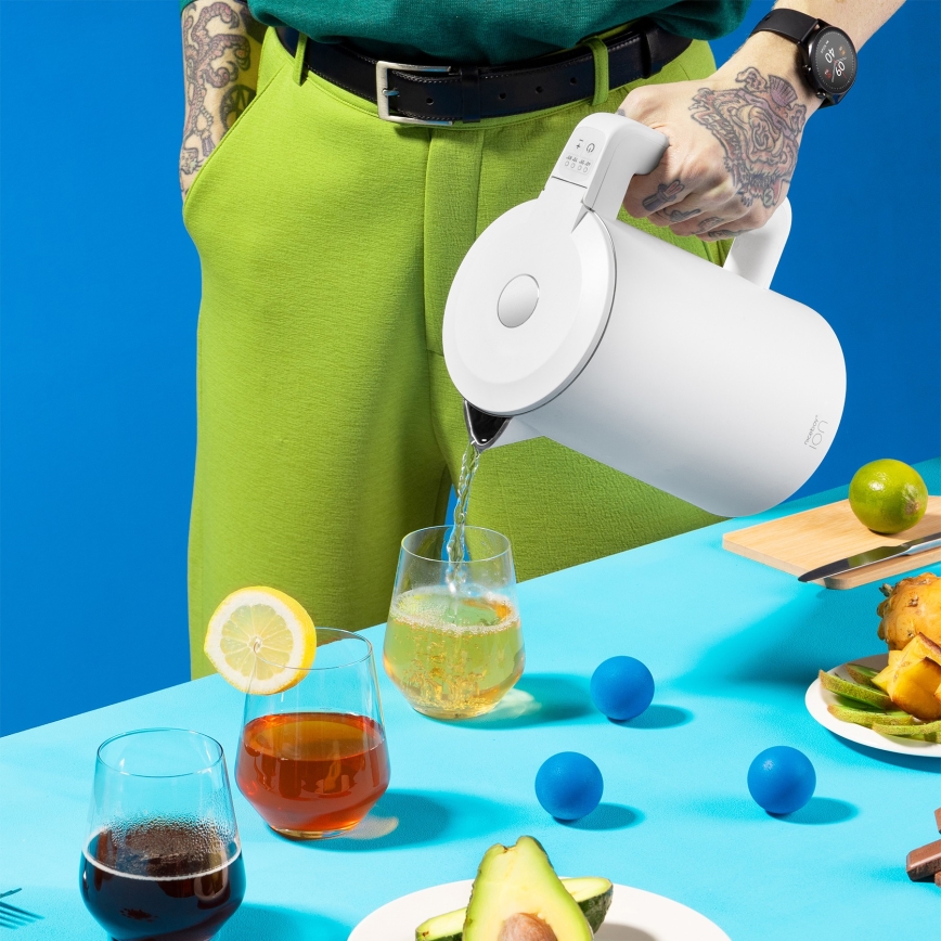 Niceboy ION SmartKettle - Pametno kuhalo za vodu s termoregulacijom 1,7 l 2200W/230V Wi-Fi bijela
