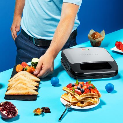 Niceboy ION Snacker S3 - Toster 3u1 750W/230V nehrđajući/crna