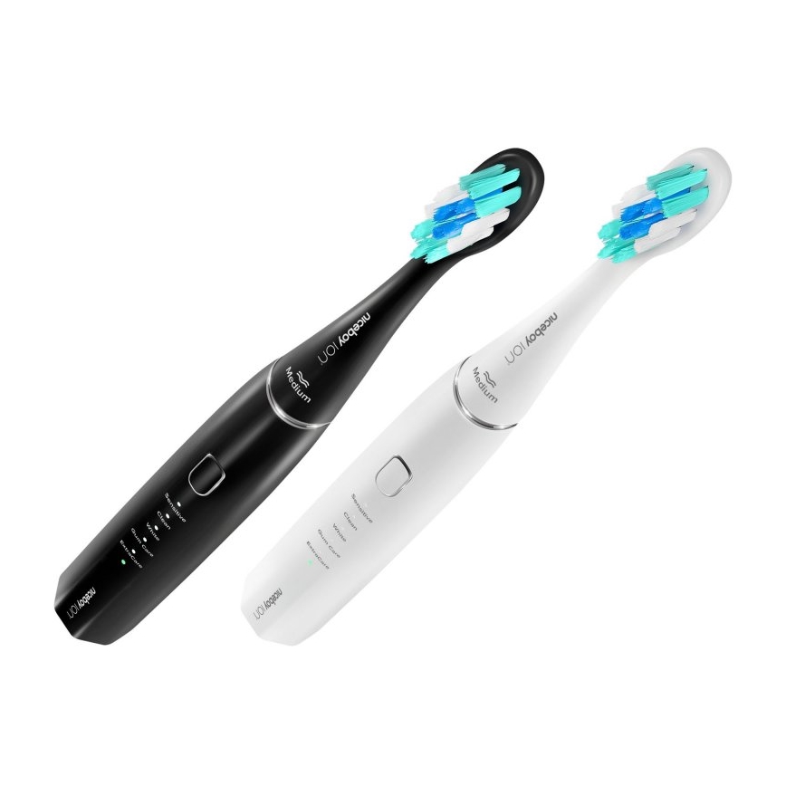 Niceboy ION Sonic Duo Pack - SET 2x sonični električni četkica za zube IPX7 crna + bijela