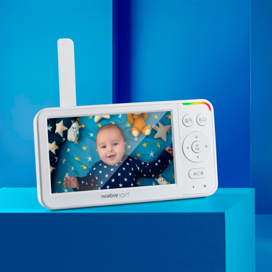 Niceboy ION Starlight SL5 - Monitor za bebe s ekranom Full HD 1080p 4000 mAh 5V