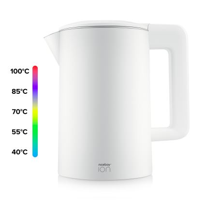 Niceboy ION ThermoKettle TK5 - Kuhalo za vodu s termoregulacijom 1,7 l 2200W/230V bijela