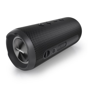Niceboy Nexus - LED Bežični zvučnik s mikrofonom 26W/4000 mAh IPX6 crna