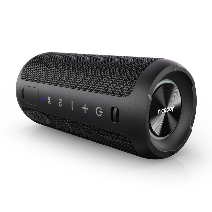 Niceboy Orion - LED Bežični zvučnik s mikrofonom 24W/2200 mAh IPX7 crna