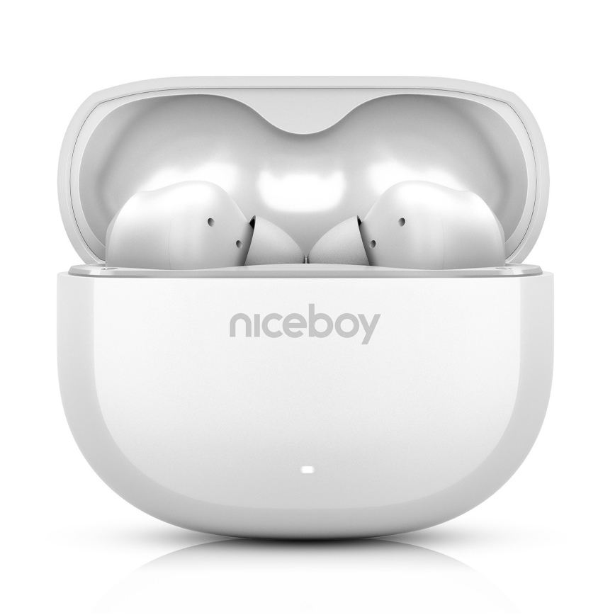 Niceboy Pins 4 - Bežične slušalice s ANC 400 mAh + 2x 50 mAh IPX4 bijela