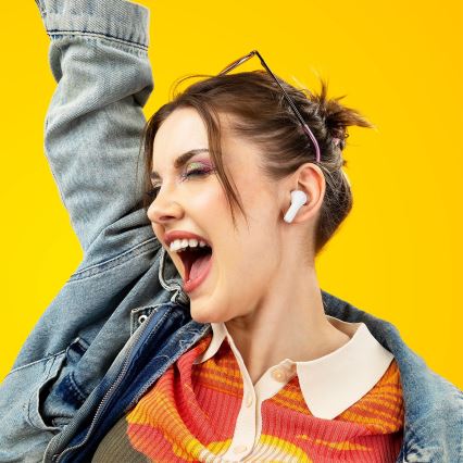 Niceboy Pins 4 - Bežične slušalice s ANC 400 mAh + 2x 50 mAh IPX4 bijela