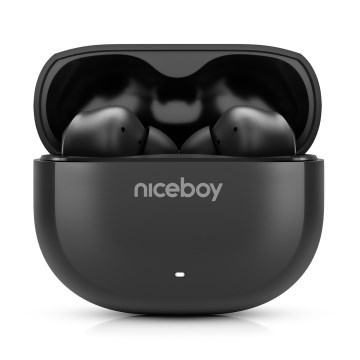 Niceboy Pins 4 - Bežične slušalice s ANC 400 mAh + 2x 50 mAh IPX4 crna