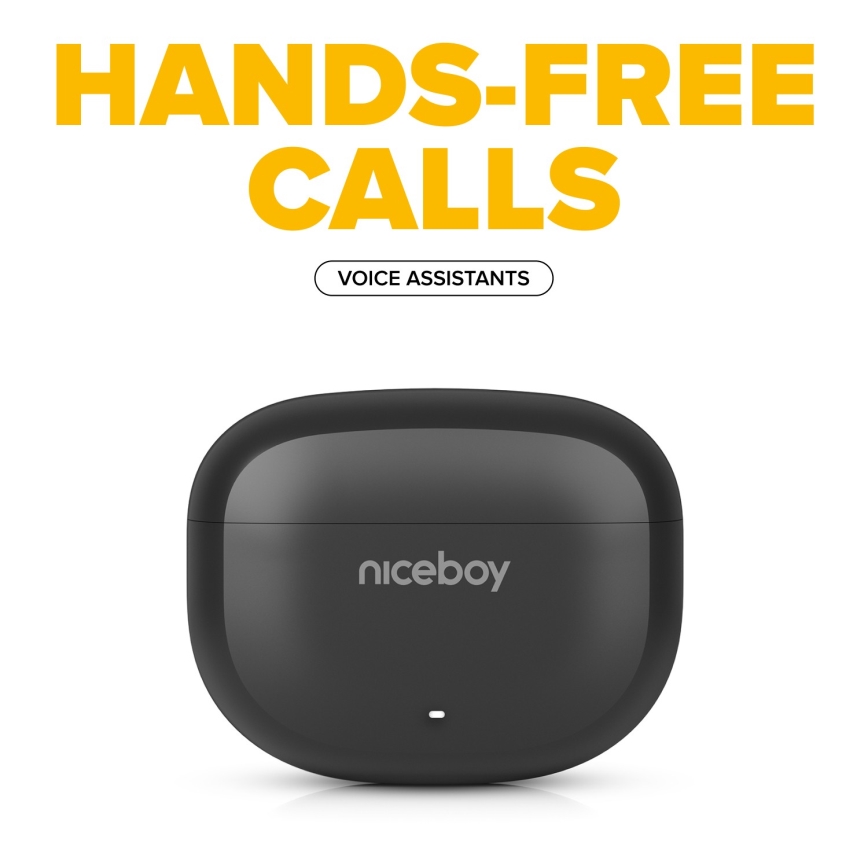 Niceboy Pins 4 - Bežične slušalice s ANC 400 mAh + 2x 50 mAh IPX4 crna