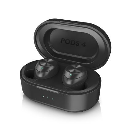 Niceboy Pods 4 - Bežične slušalice 500 mAh + 2x 70 mAh IPX5 crne