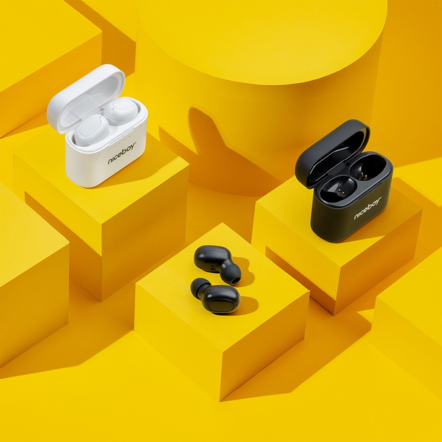 Niceboy Podsie 4 - Bežične slušalice IP54 bijele