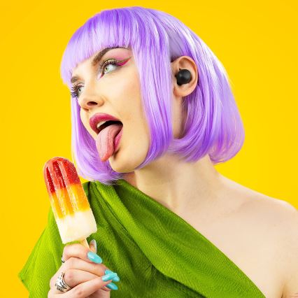 Niceboy Podsie 4 POP - Bežične slušalice 400 mAh + 2x 40 mAh IPX4 crna