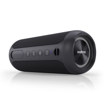 Niceboy Polaris - LED Bežični zvučnik s mikrofonom 30W/4000 mAh IPX7 crna