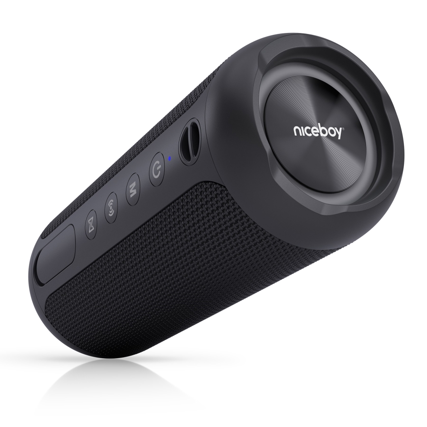 Niceboy Polaris - LED Bežični zvučnik s mikrofonom 30W/4000 mAh IPX7 crna