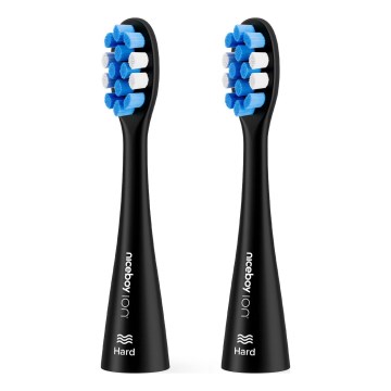 Niceboy - SET 2x zamjenske glave Hard za četkicu za zube ION Sonic i SmartSonic crna