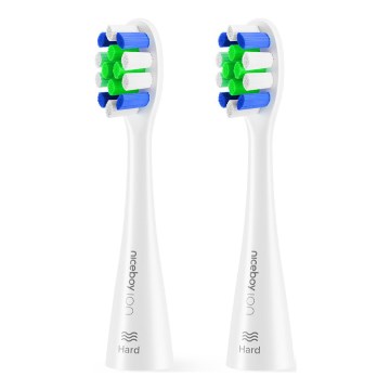 Niceboy - SET 2x zamjenske glave Lite Hard za četkicu za zube ION Sonic bijela