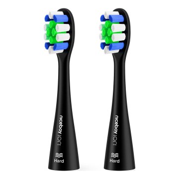 Niceboy - SET 2x zamjenske glave Lite Hard za četkicu za zube ION Sonic crna
