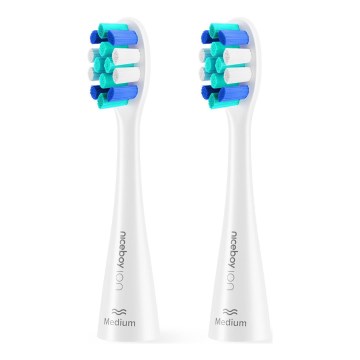 Niceboy - SET 2x zamjenske glave Lite Medium za četkicu za zube ION Sonic bijela