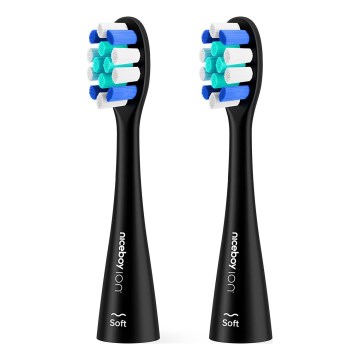 Niceboy - SET 2x zamjenske glave Lite Soft za četkicu za zube ION Sonic crna