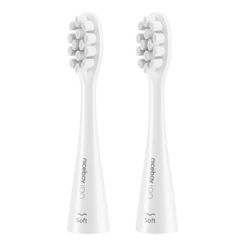 Niceboy - SET 2x zamjenske glave Soft za četkicu za zube ION Sonic i SmartSonic bijela