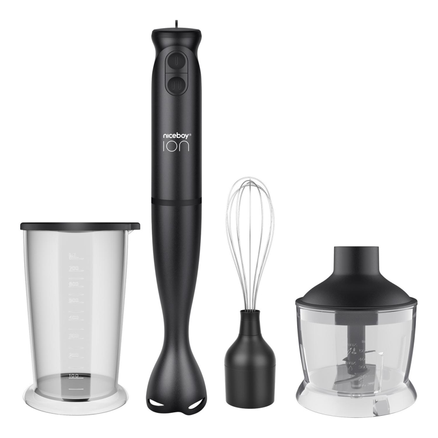 Niceboy Twister T1 Set - crni štapni mikser s priborom 500W/230V