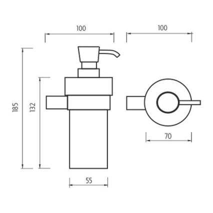 NIMCO BR 11031KN-26 - Zidni dozator sapuna BORMO 300 ml bijela/sjajni krom