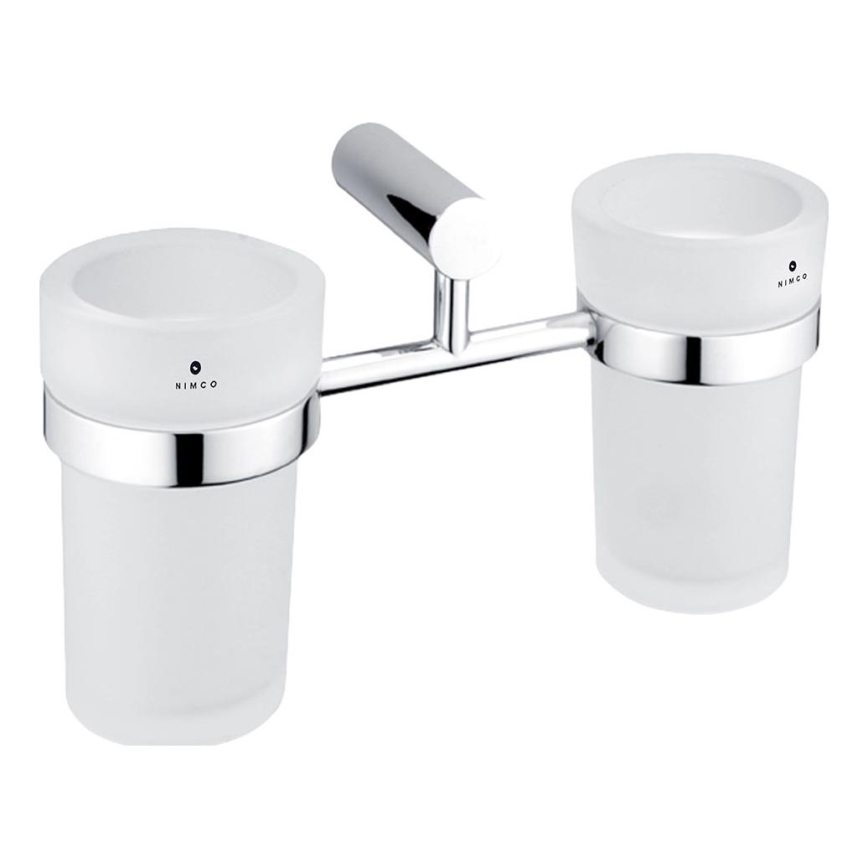 NIMCO BR 11058DW-26 - Zidni držač za četkice za zube BORMO mat staklo/sjajni krom