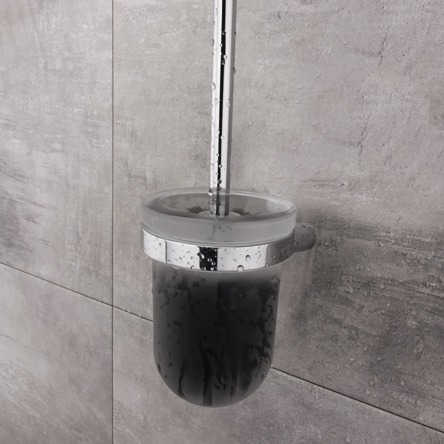 NIMCO BR 11094WN-26 - Zidna četka za WC BORMO mat staklo/sjajni krom