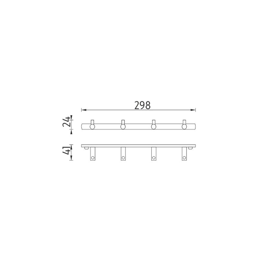 NIMCO BR 11104-26 - Zidni držač za ručnike BORMO 30 cm sjajni krom